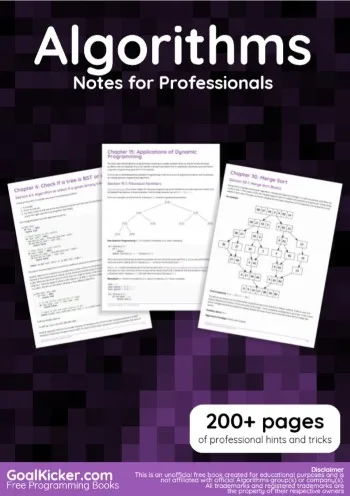 Algorithms Notes For Professionals cover
