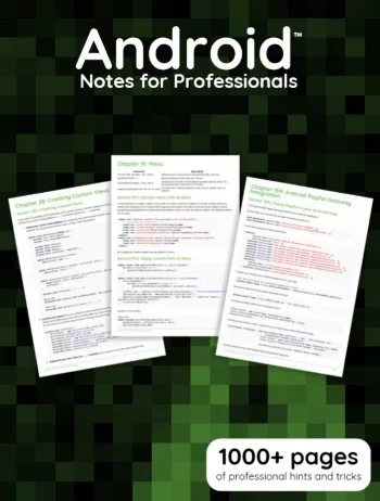 Android Notes For Professionals cover