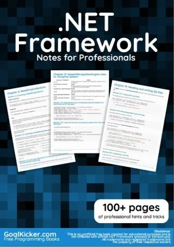 Dot NET Framework Notes For Professionals cover