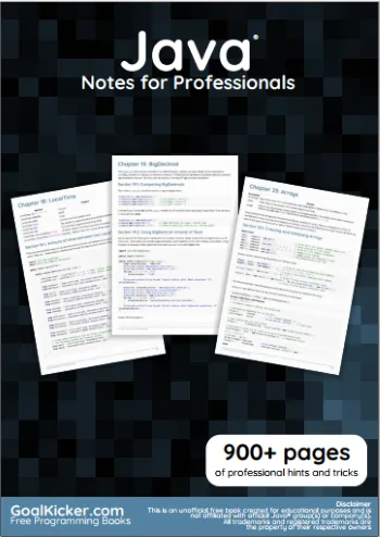 Java Notes For Professionals cover