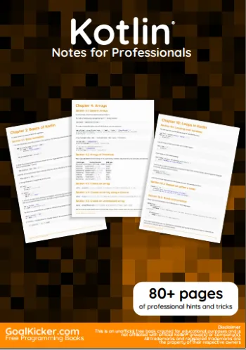 Kotlin Note sFor Professionals cover