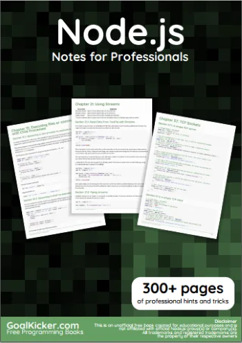 NodeJS Notes For Professionals cover