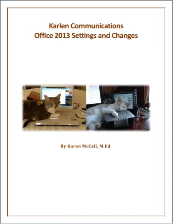 Office 2013 Settings And Changes cover