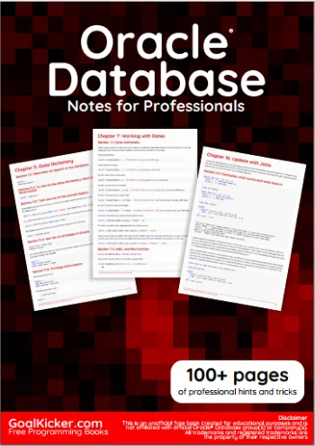 Oracle Database Notes For Professionals cover