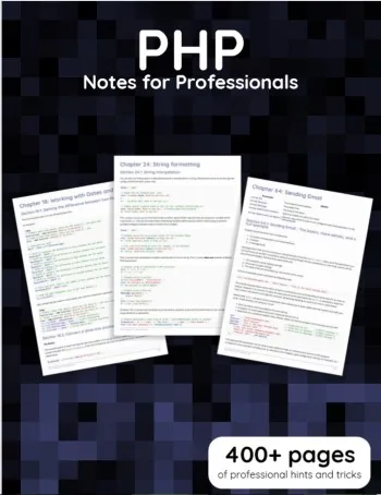 PHP Notes For Professionals cover