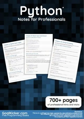 Python Notes For Professionals cover