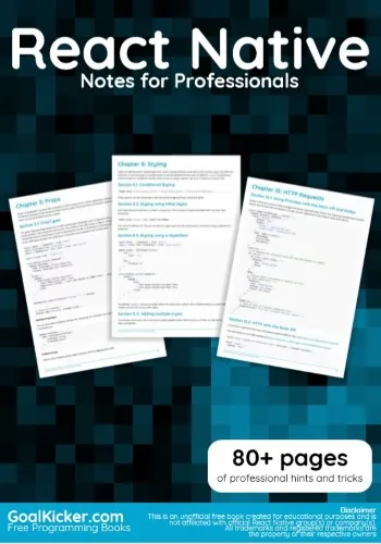 React Native Notes For Professionals cover