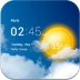 Transparent clock and weather
